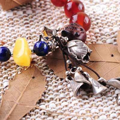 龜殼蜜蠟青金石純銀手鏈 傳統工藝與現代批發貿易的融合